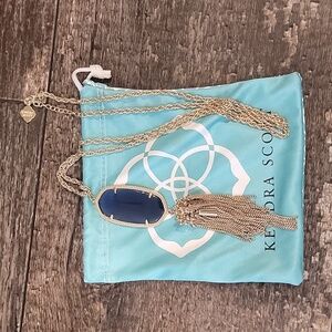 Kendra Scott Rayne Tassel Necklace Blue
